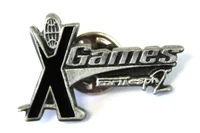 custom x games pewter metal and black enamel pin lapel hat jacket cheap custom metal silver badges pin