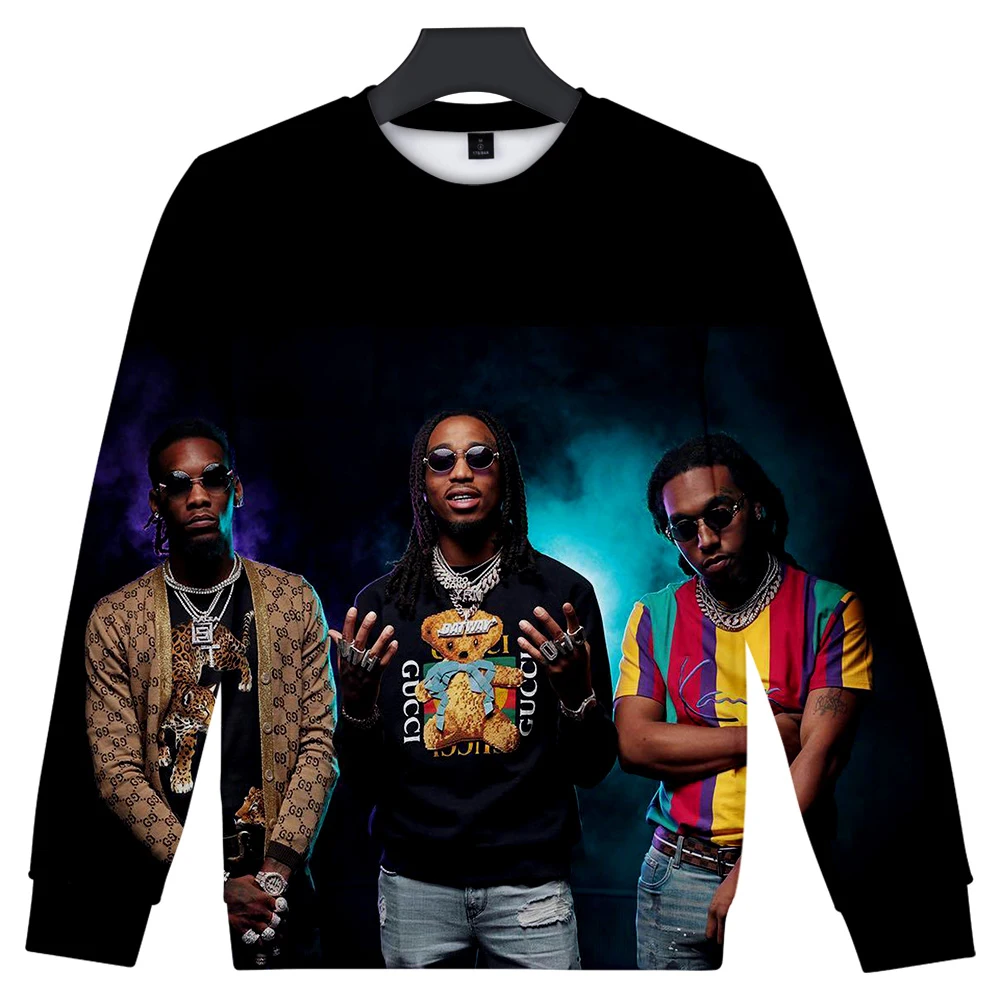 Свитер luckyпятница 2019 Мужская толстовка Migos с длинным рукавом и 3D принтом в стиле
