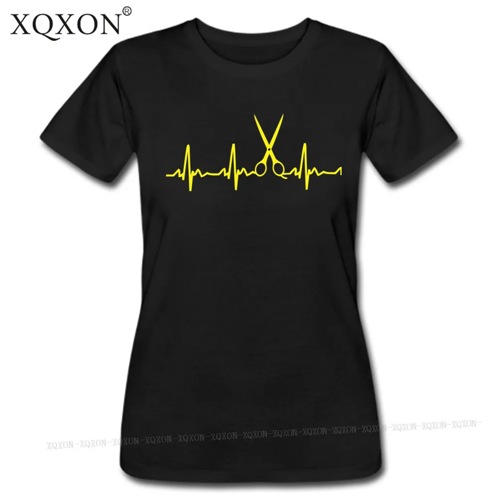 XQXON новинка 2019 года модная летняя футболка для парикмахеров с сердцебиением