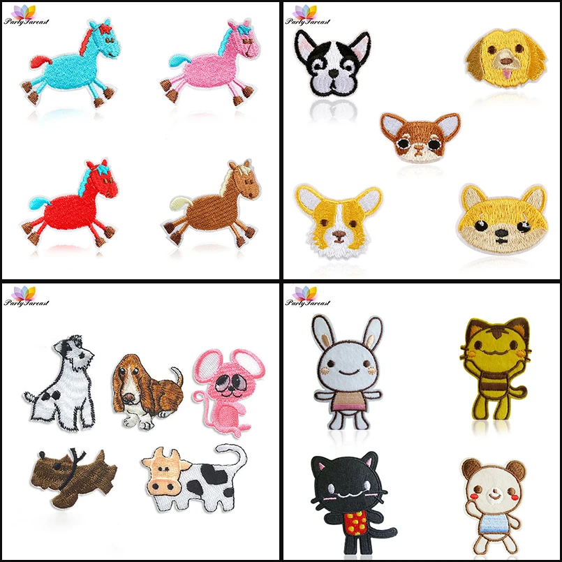 PF Mix животных Пластыри милый кот с рисунком оленя Вышивка патч для Костюмы рюкзак