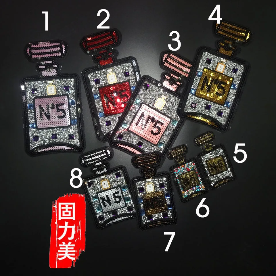 Кабельный тестер кабеля 8 шт. с блестками и рисунком баночки парфюма вышитые патч