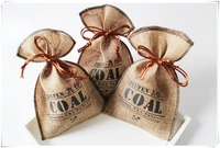 chocolate burlap packaging bags wedding party christmas gift bags pouches jute bags free shipping