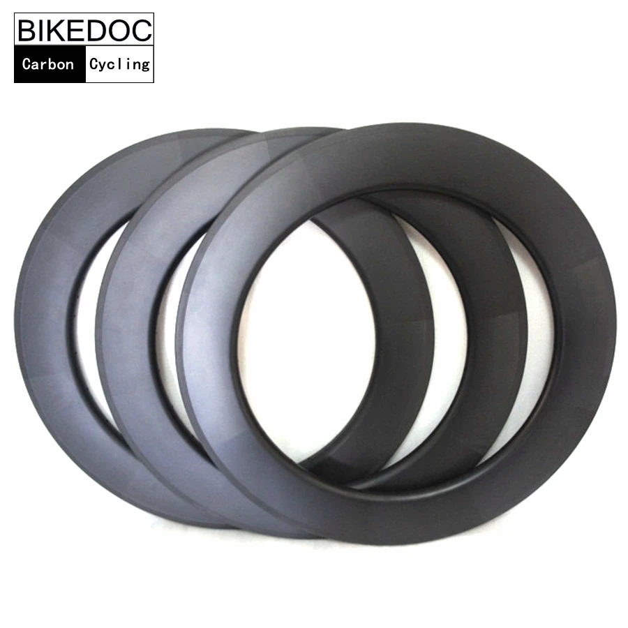 

BIKEDOC 700C* 23MM Bicicleta Aro 88MM Carbon Clincher Rim Bicycle Wheel Rim 88MM