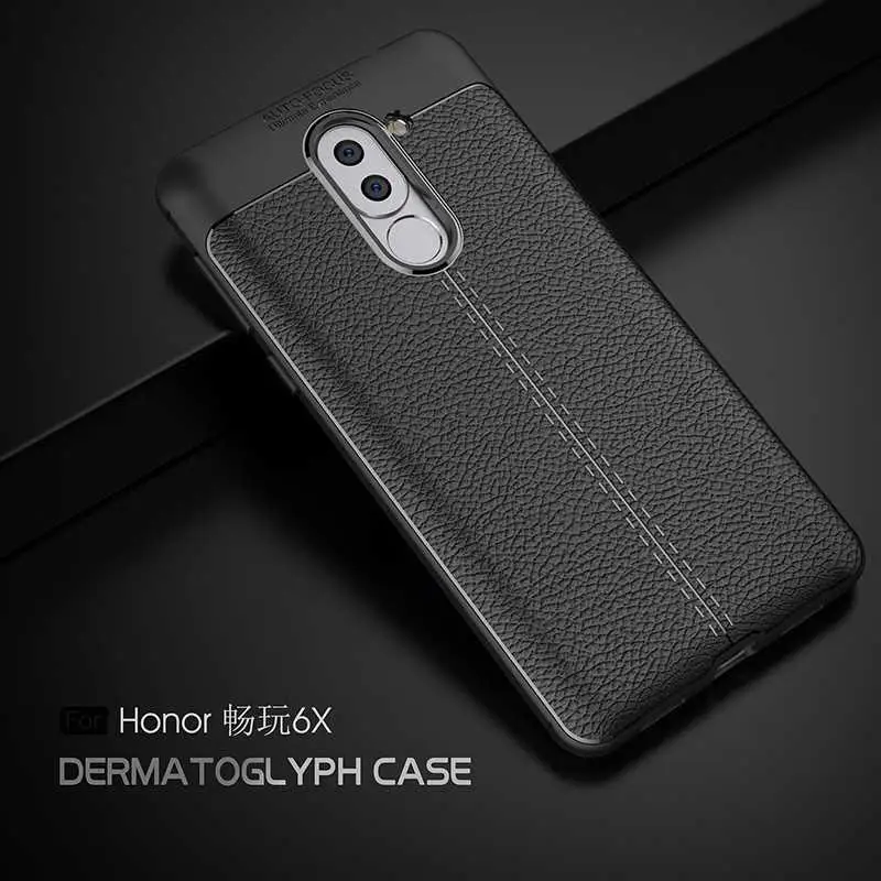 Mokoemi Модный чехол с узором Личи Ударопрочный Мягкий 5 &quotдля Huawei Honor 6X для телефона