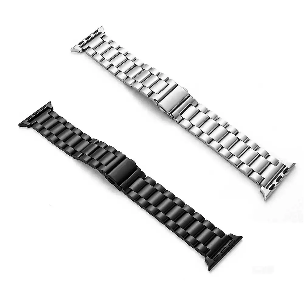 Ремешок из нержавеющей стали для Apple Watch 38 мм 42 звеньевой браслет модный iwatch с