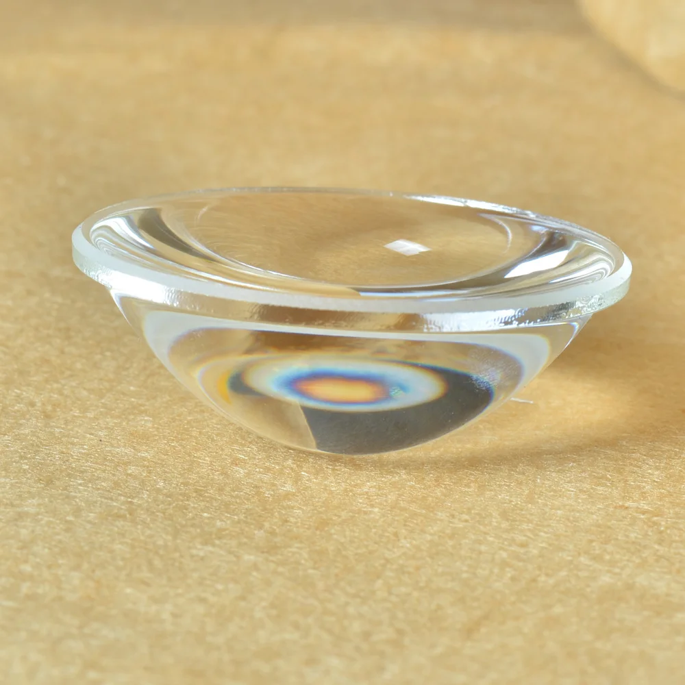 Светодиодные линзы диаметром 57 мм оптические Асферические выпуклые стеклянные