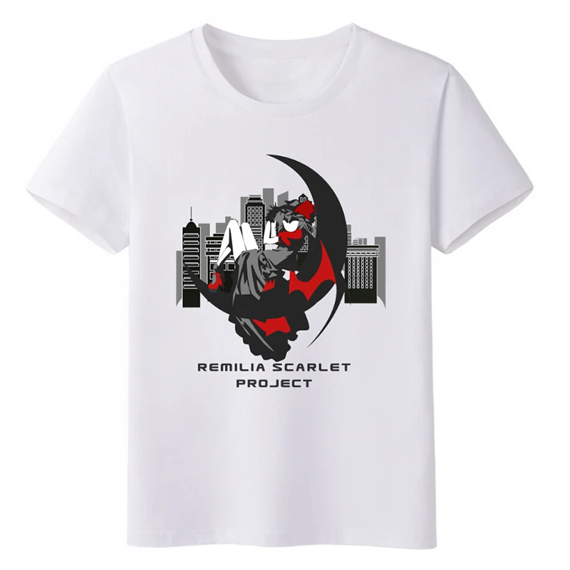 TouHou Project Фландр Скарлет аниме унисекс футболка летние хлопковые футболки с