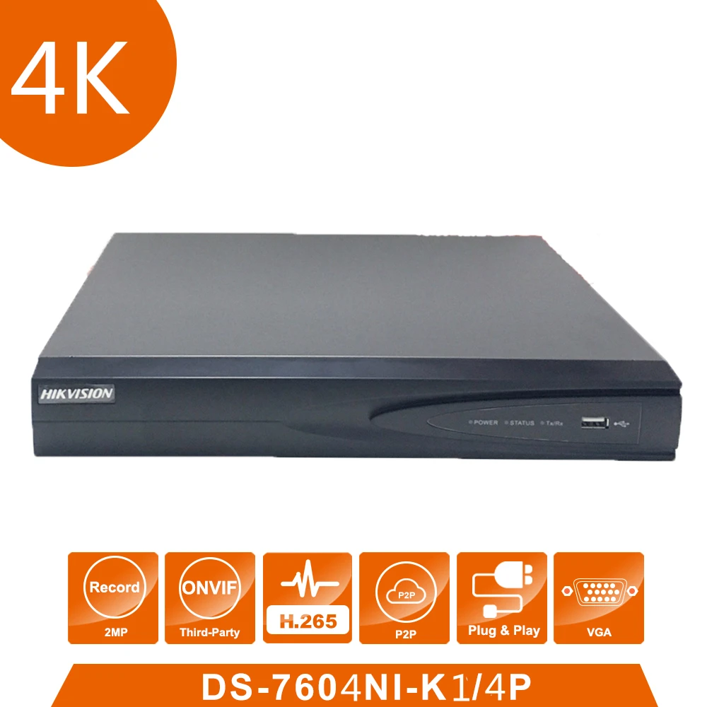 Hik 4CH HD POE NVR комплект 3 шт. 4MP DS-2CD2143G0-I и DS-2DE3304W-DE Мини PTZ IP камера CCTV система безопасности комплект видеонаблюдения