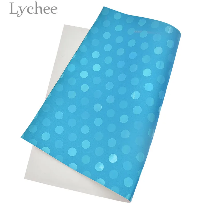 4 Lychee Life 1 шт. A4 горошек голографическая ПУ кожа ткань высокого качества Синтетическая Кожа DIY материал для сумки ремни - Цвет: 4