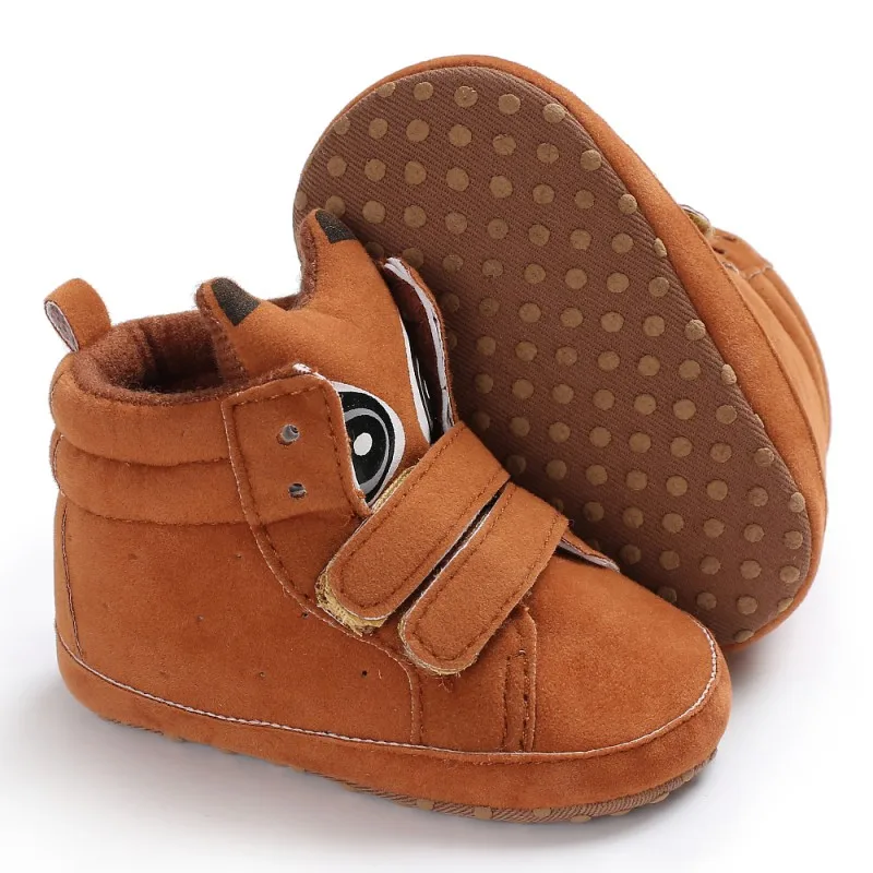 Новинка Обувь для мальчиков и девочек с принтом в виде животных первых шагов