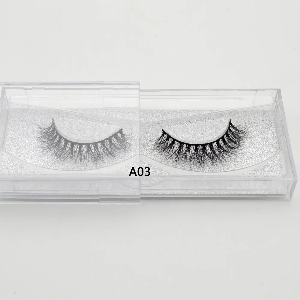 Visofree Mink False Eyelashes Classic Collection Upper Lashes Natural & Lightweight Mink Lashes 1 Pair Glitter Packaging A03 images - 6