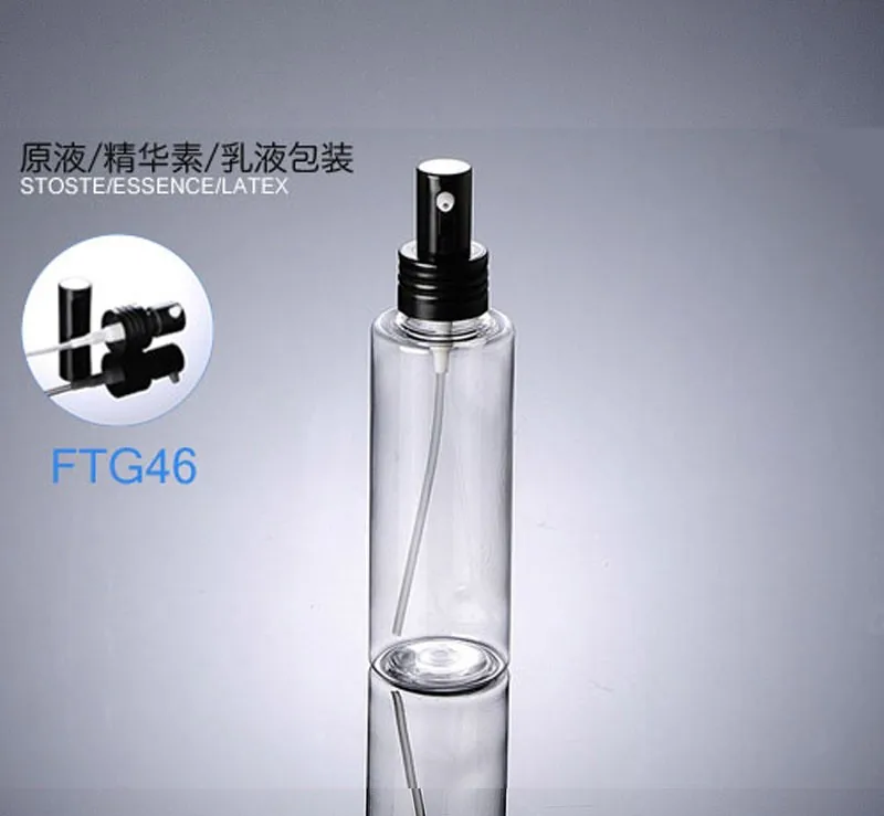 

300pcs/lot 100ml Plastic Bottle and Pump, Clear Empty Perfume Essential oil Lotion Bottle Cosmetics Bottles