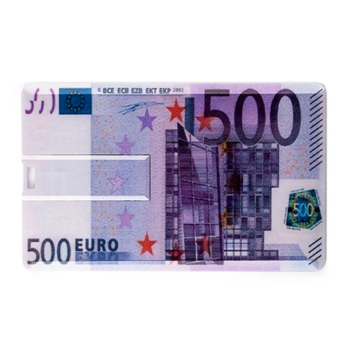 500 Euros Популярная Кредитная банковская карта USB 2,0, флешка 128 Мб, 4 ГБ, 8 ГБ, 16 ГБ, 32 ГБ, 64 ГБ, 128 ГБ, флеш-накопитель U, водонепроницаемый Usb флеш-накопитель - Цвет: 500 Euros