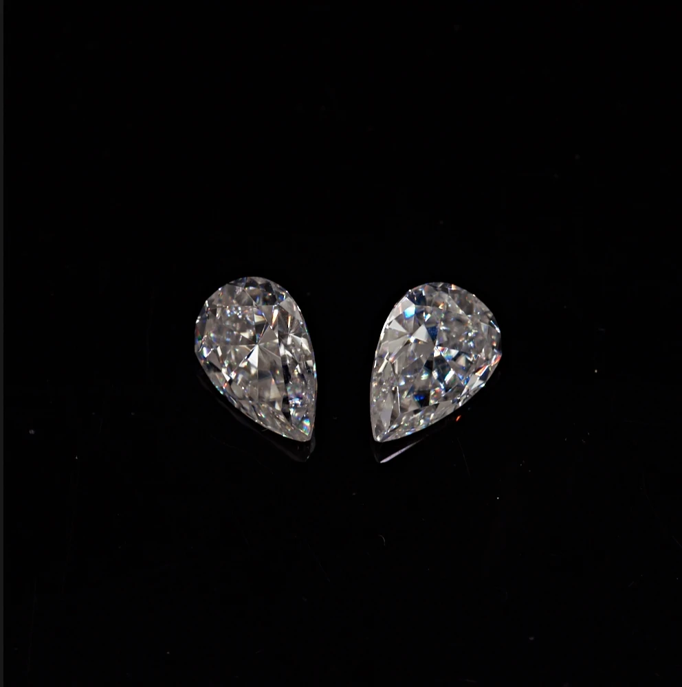 Белые моиссаниты GIGAJEWE EF 7*10 мм 1 8ct в форме груши незакрепленные драгоценные камни