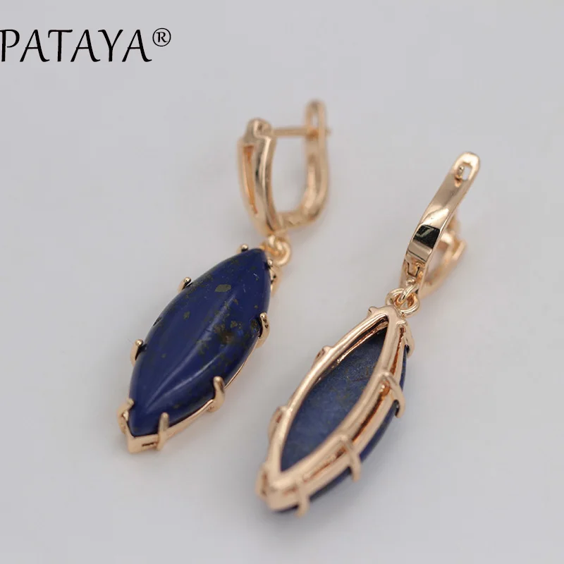 PATAYA, эксклюзивный RU,, 585, розовое золото, висячие серьги, разноцветные, натуральный камень, серьги для женщин, вечерние, свадебные, индийские ювелирные изделия