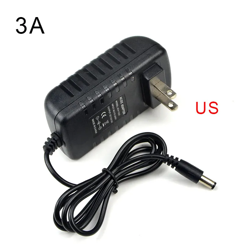 US 3A 12 В 3A 5A блок питания RGB пульт для 5050 3528 Светодиодные полосы света светодиодный драйвер освещения Трансформатор перключатель RGB Разъем контроллера - Цвет: US 3A
