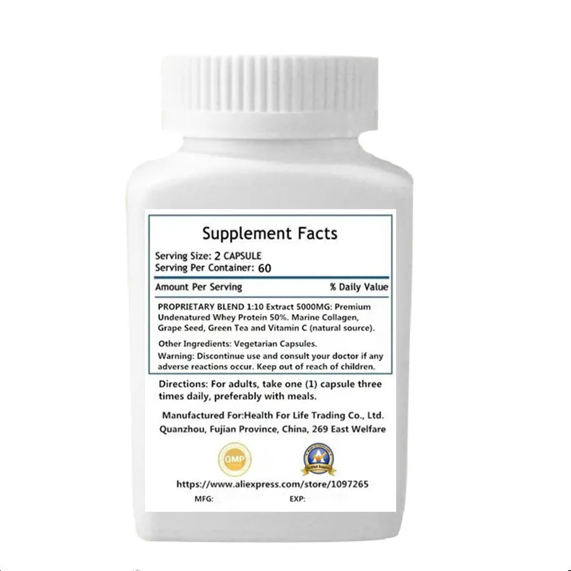 Glutathione Booster Complex 5000 mg натуральная кожа отбеливающий Осветляющий анти-старение