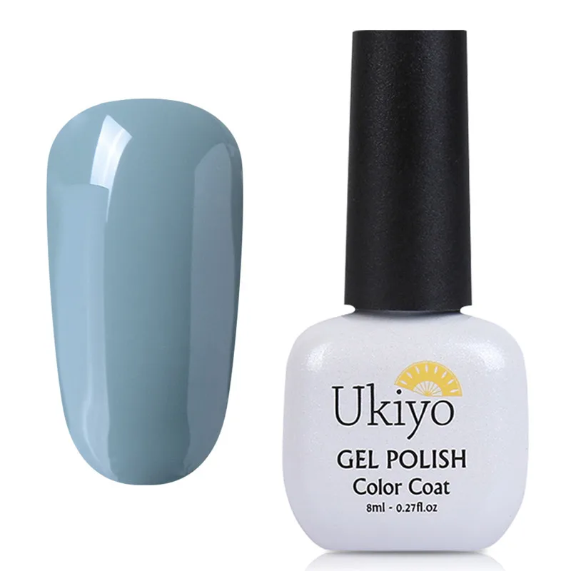 Ukiyo DIY Grey Color Series 8ML Gray Gelpolish Semi Permanent Ink Gel Polish Top and Base Primer UV Nail Art | Красота и здоровье