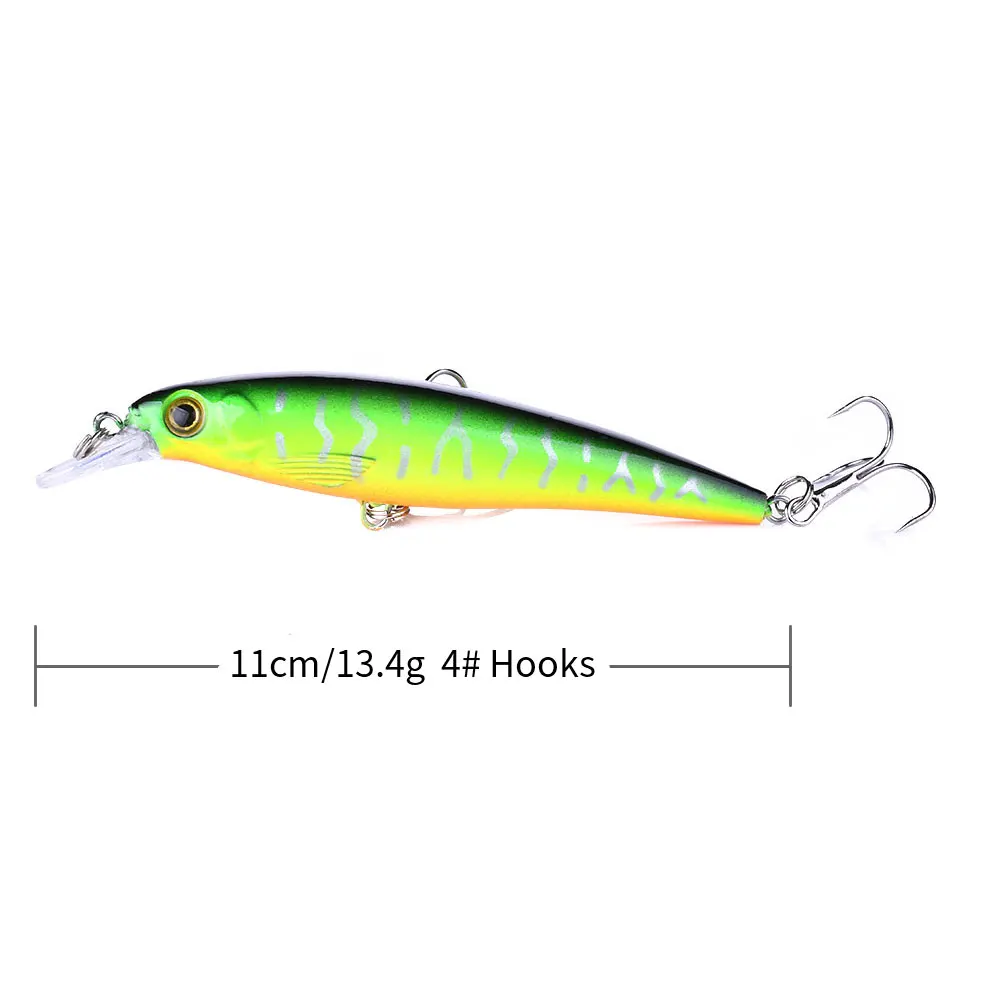 10 шт. Minnow приманки для ловли рыбы твердая приманка на высоком каблуке 11 см 13 5g