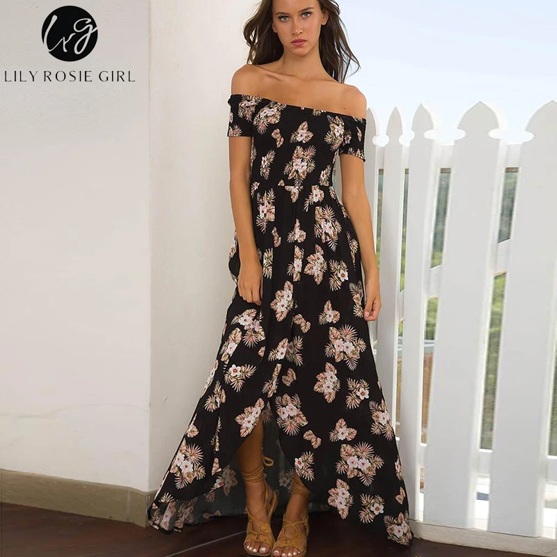 Conmoto Сексуальное длинное платье с открытыми плечами летние пляжные платья в