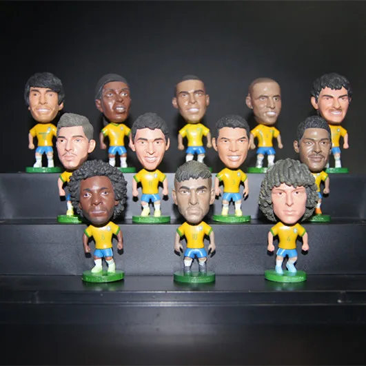 Soccerwe Бразилия Футбольная звезда прекрасные фигурки модель игрушки болельщики