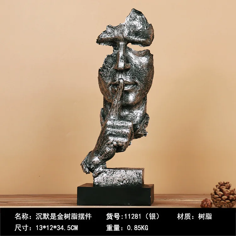 Абстрактные Фигурки из смолы декоративные скульптуры человеческая модель лицо с