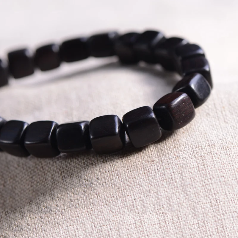 Винтажный Браслет из натурального черного дерева Тибетский буддизм ювелирные