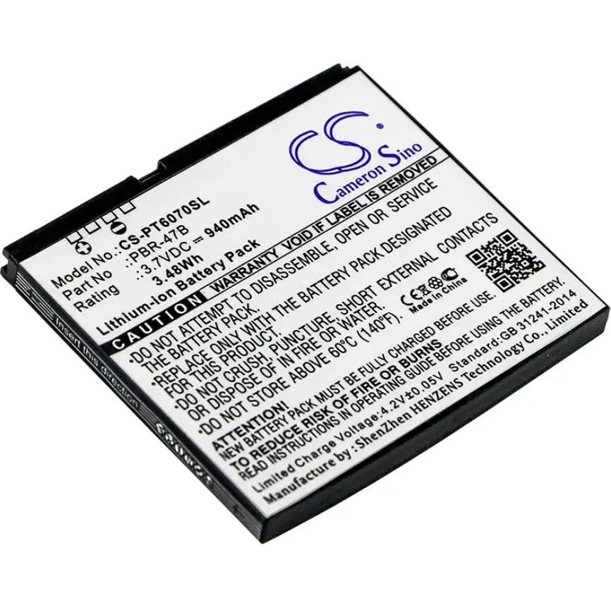 

Cameron Sino 940mah battery for PANTECH P6070 Vybe PBR-47B batteries
