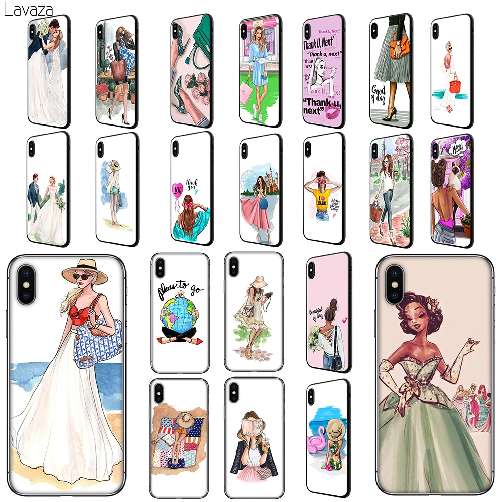 Lavaza VOGUE Рождество принцесса Девушка Мягкий ТПУ чехол для Apple iPhone 6 6S 7 8 Plus 5 5S SE X XS MAX