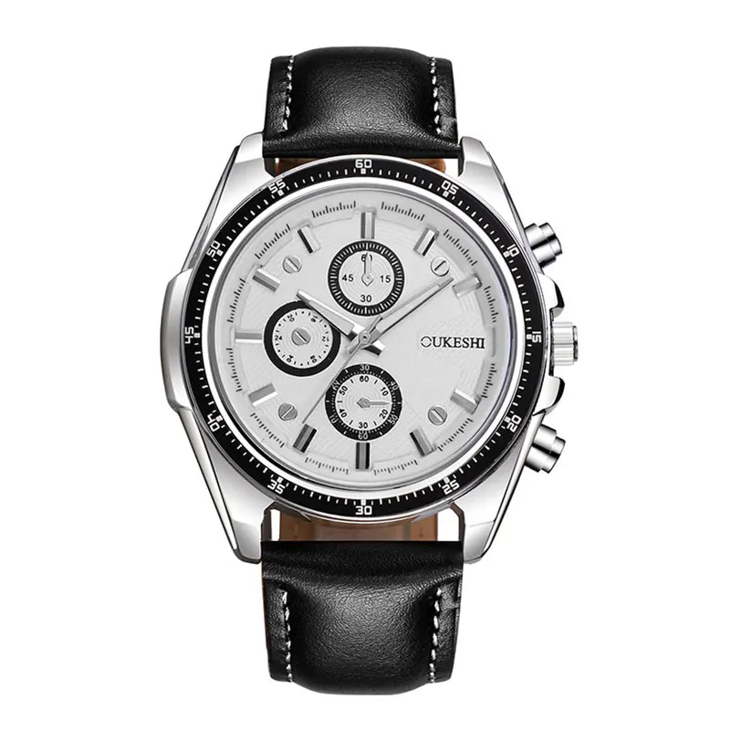 Reloj Hombre циферблат Для мужчин смотреть ремень Водонепроницаемый кварцевые часы