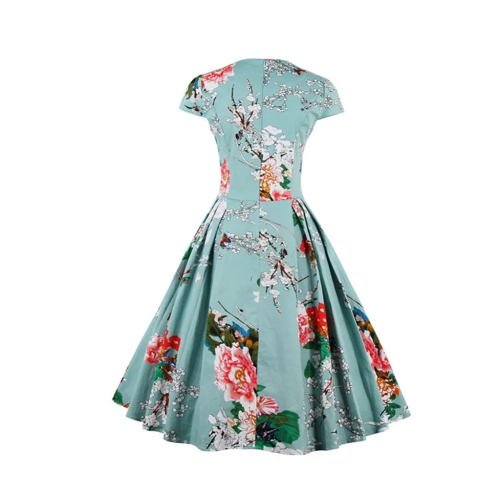 Женское винтажное платье Kenancy Rockabilly в стиле ретро с квадратным вырезом и