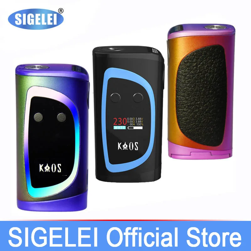 Новейший дизайн высокомощный vape 10 Вт 230 электронная сигарета Sigelei Kaos Spectrum с