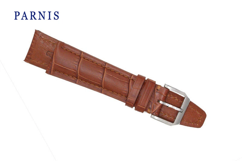 Повседневный ремешок для часов, часть для часов, натуральная кожа, 22 мм, часы Parnis, ремешок для мужчин, часы, черный, коричневый цвета, доступны,, дешево