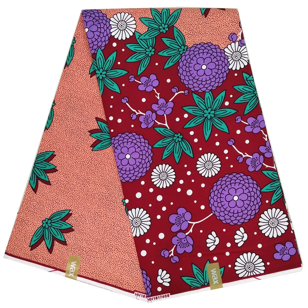 

latest fashion wax printed ankara style wax high quality real wax wrapper for women dress A1198
