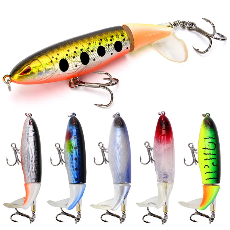 1pc Propeller Tractor Fishing Lure 13g/9cm Hard Bait Floating Water Pencil Outdoor Topwater Whopper plopper Tackle Hot | Спорт и