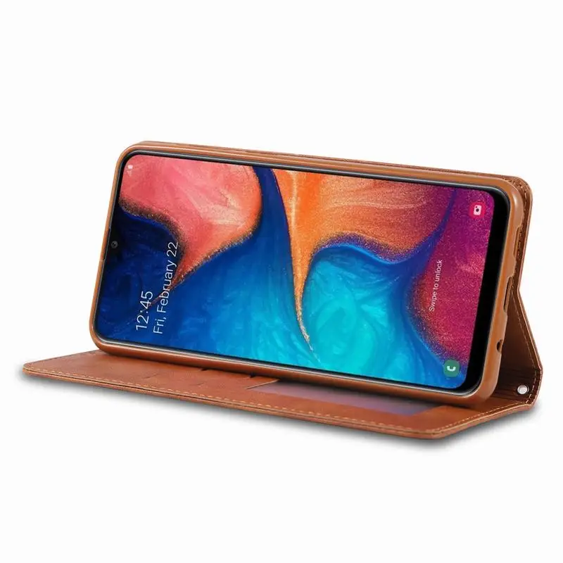 Чехол для Samsung A8 Plus 2018 A9s чехол Роскошный кожаный Простой Магнитный Флип кошелек с