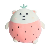 cute fruit bear boy plush toy bear pillow pineapple strawberry cloth doll pillow girls gift