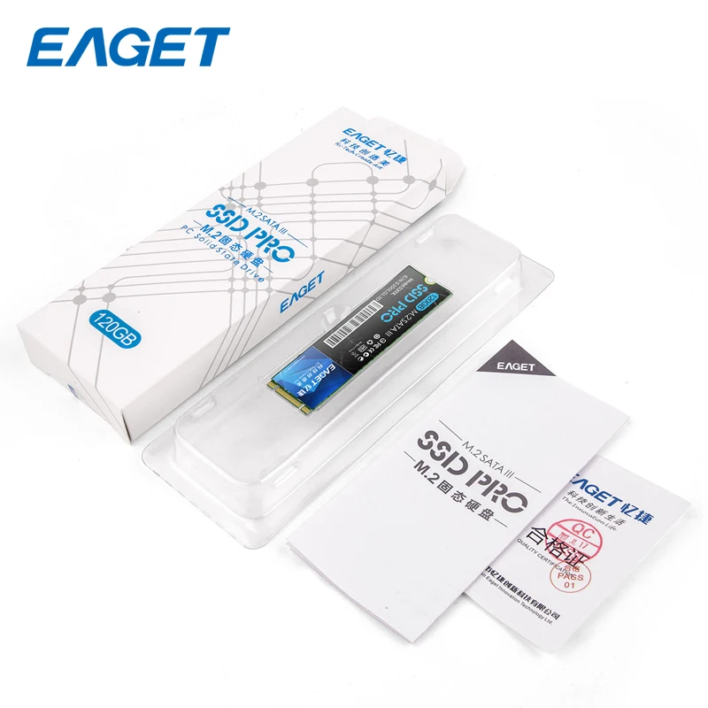 Eaget 22*80 мм SSD 120 ГБ M.2 NGFF SATA III Внутренний твердотельный диск 3 0 HD HDD для ультрабук