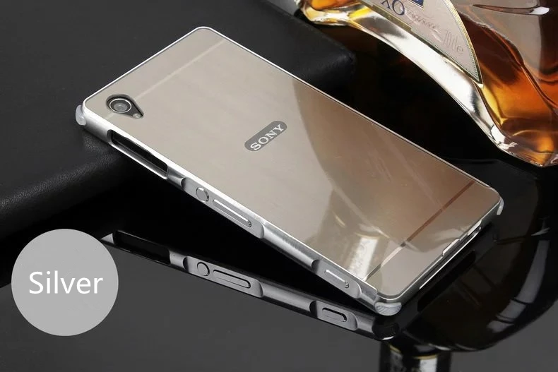 Роскошный противоударный чехол для sony Xperia Z1, Z2, Z3, Z4, Z5, металлический бампер, матовая задняя крышка из поликарбоната, Жесткий Чехол для sony Xperia Z1, Ультратонкий чехол - Цвет: Silver