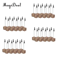 40pcs mini wooden photo clip holder wedding banquet place card holders note desk memo picture clip stand