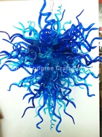 fantastic blue and aqua long borosilicate glass chandelier lighting 48