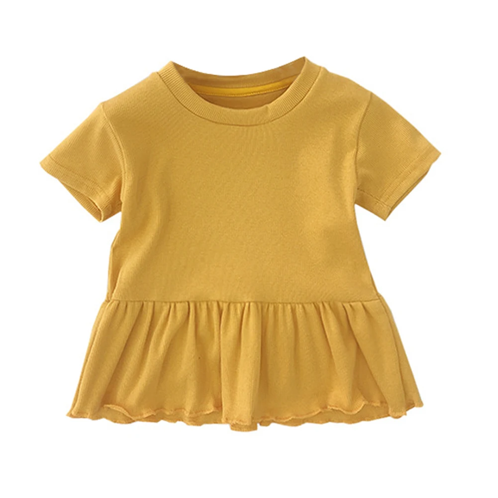 Повседневные летние платья в рубчик для маленьких девочек возрастом от 1 года до 5