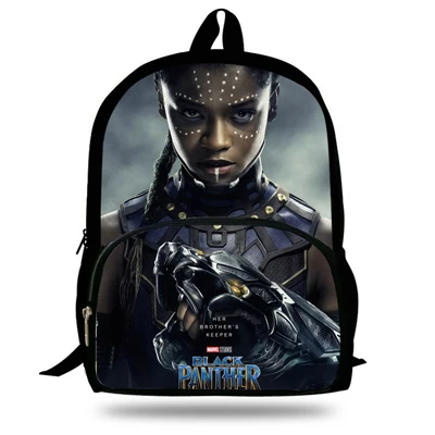 16-дюймовый шпилька популярный рюкзак Hero для мальчиков и девочек, цвет черный; пантера мешок для детей школьного школьный рюкзак для подростков - Цвет: 16D5047