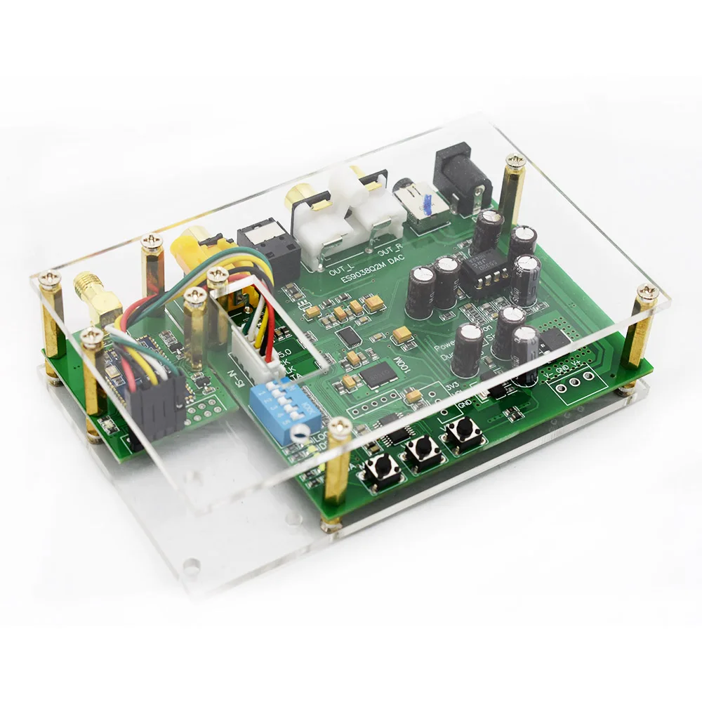 Lusya ES9038Q2M DAC ies SPIDF CSR8675 aptx-hd LDAC Bluetooth 5,0 Модуль декодер плата в чехол с антенной T0250
