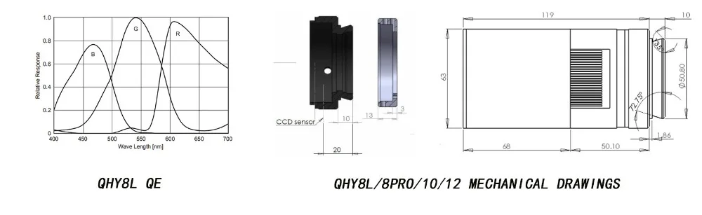 QHY 10-C QHY8L-C QHY8PRO-C QHY12-C астрономический телескоп фотографии Цвет холодильное замораживания CCD камера зарядное устройство usb