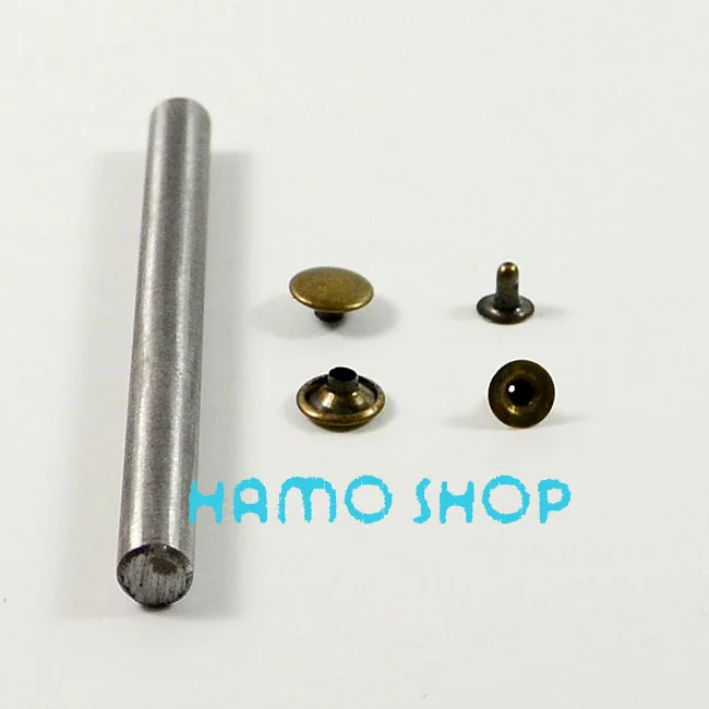 

100pcs/lot Free Shipping Metal Fashion 10mm Bronze Flat Rivet Spike Studs Circle Leather Clothing Decoration With Tool