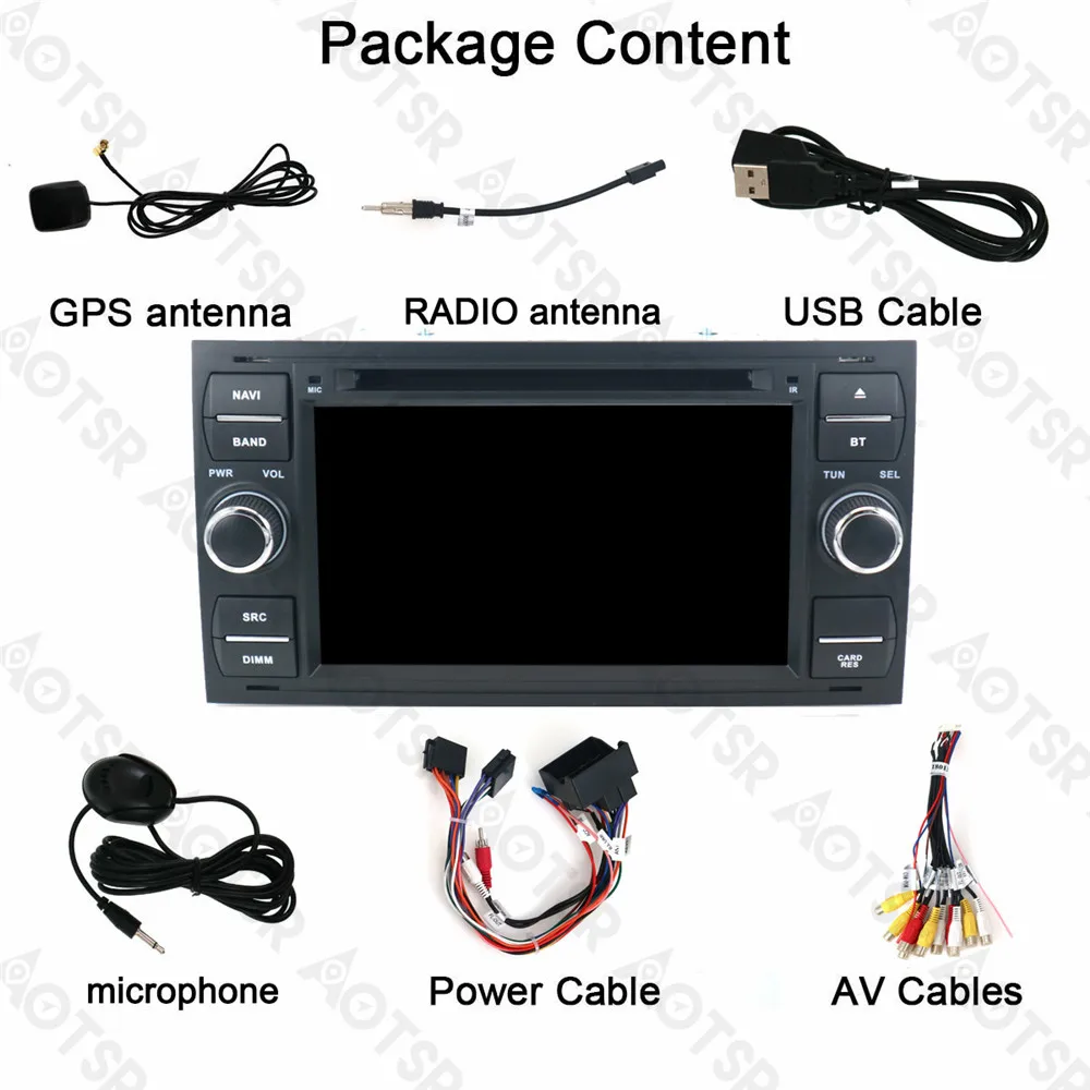 Автомобильный DVD-плеер Aotsr Android 8 0 с GPS-навигацией для FORD Focus 2005-2007 C-Max 2006-2010
