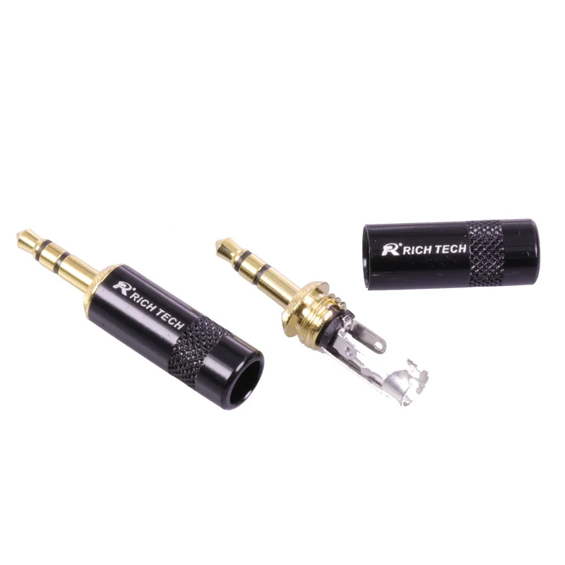 4 шт. Jack 3 5 полюса мм аудио Позолоченный разъем для наушников RCA разъемы jack стерео