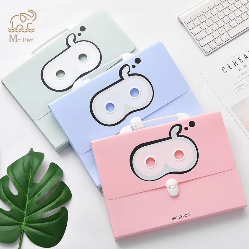 13 карманов расширяющаяся папка для файлов Kawaii Pig A4 классификация тестовая
