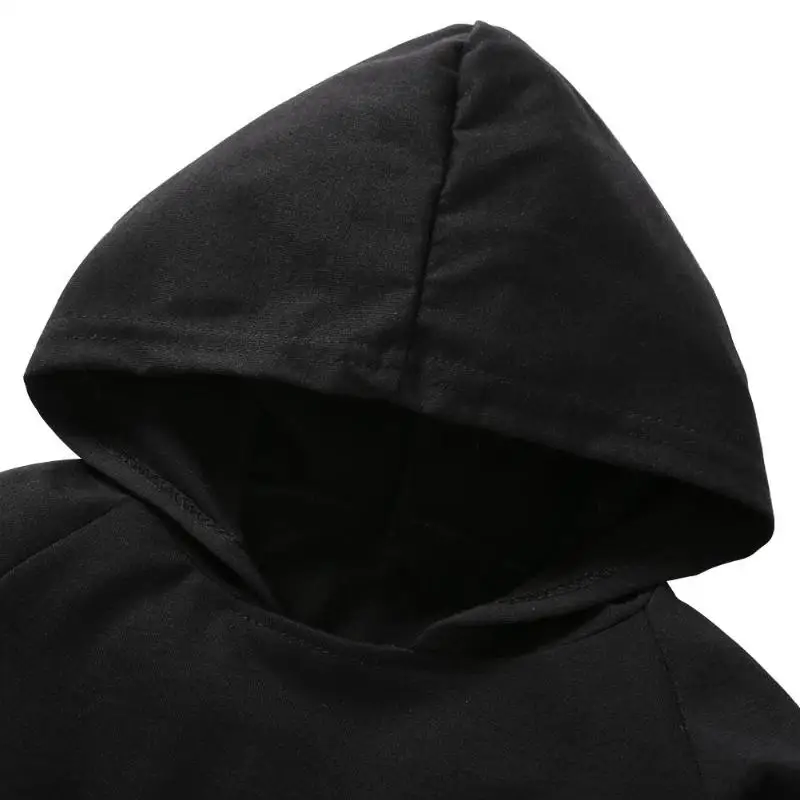 Толстовки для мальчиков детская одежда 2019 маленьких толстовка черный с